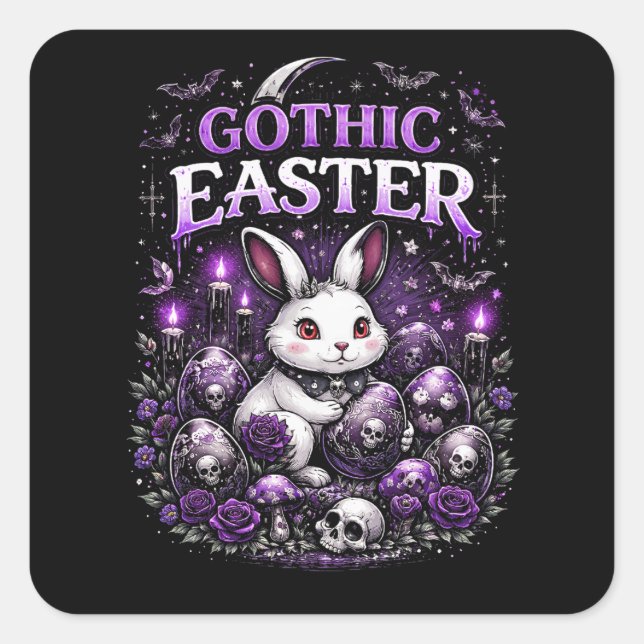 Adesivo Quadrado Gothic Easter (Frente)
