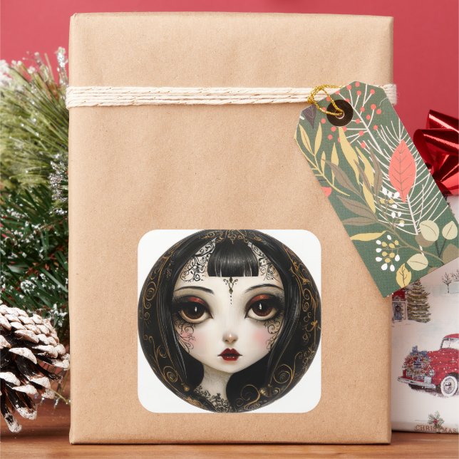 Adesivo Quadrado Gótico Girl Stickers (Feriado)