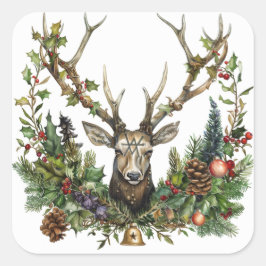 Adesivo Quadrado Gótico, Pagan, Nórdico, Yule ou Natal