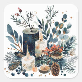 Adesivo Quadrado Gótico, Pagan, Nórdico, Yule ou Natal