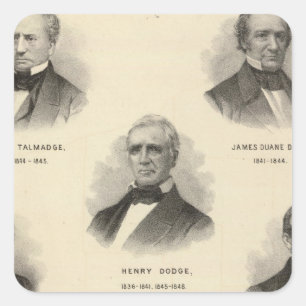 Adesivo Quadrado Governadores dos retratos de Wisconsin NP Talmadge