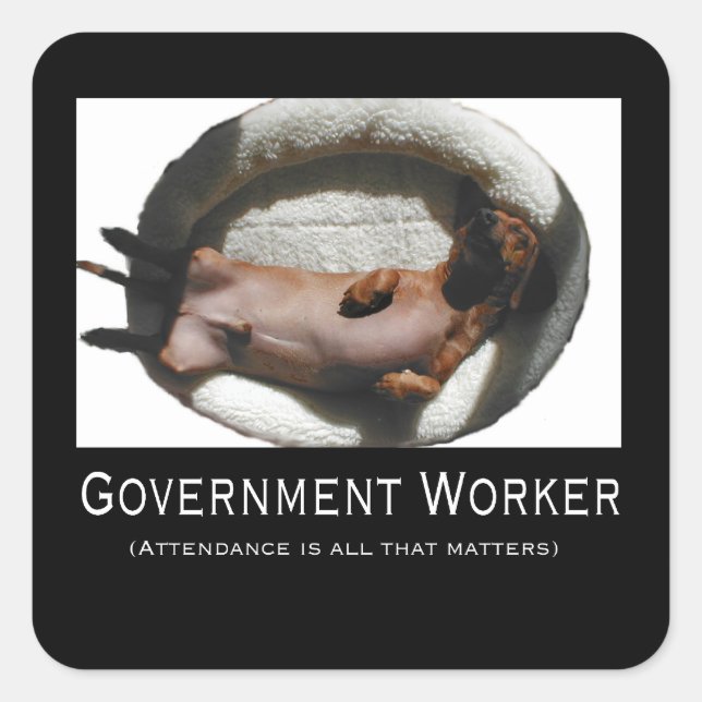Adesivo Quadrado Governo Worker Stickers (Frente)
