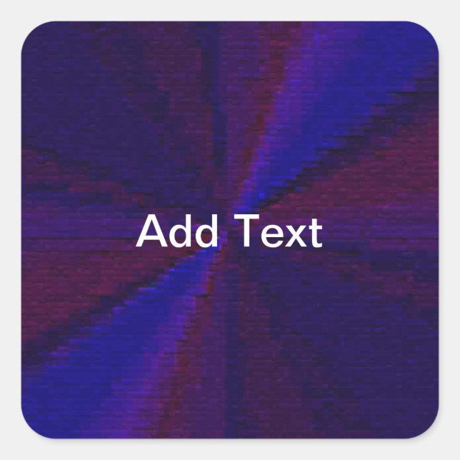 Adesivo Quadrado Gradação circular - Azul a Roxo (Frente)