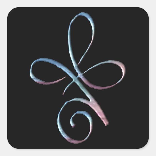 Adesivo Quadrado Gradient Unconditional Love (Frente)