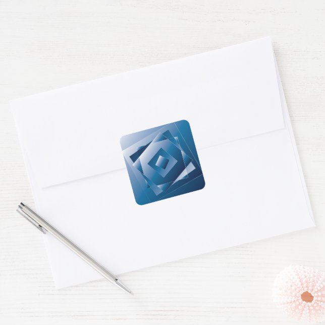 Adesivo Quadrado gradiente azul 1 (Envelope)