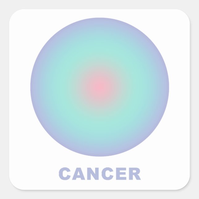 Adesivo Quadrado Gradiente de Na moda de Sinal Zodiac cancer (Frente)