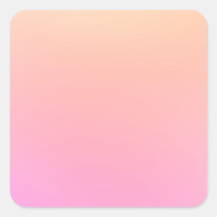 Adesivo Quadrado Gradiente de pêssego e rosa