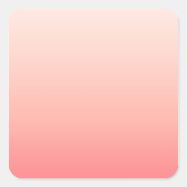 Adesivo Quadrado Gradiente rosa pálido e pêssego (Frente)