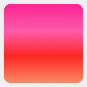 Adesivo Quadrado Gradiente rosa, vermelho e laranja