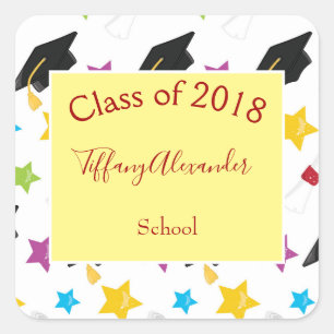 Adesivo Quadrado Graduação Contemporânea de Várias Cores do Partido