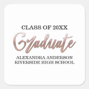 Adesivo Quadrado Graduação de Folha rosa Dourada Qualquer Plano de 