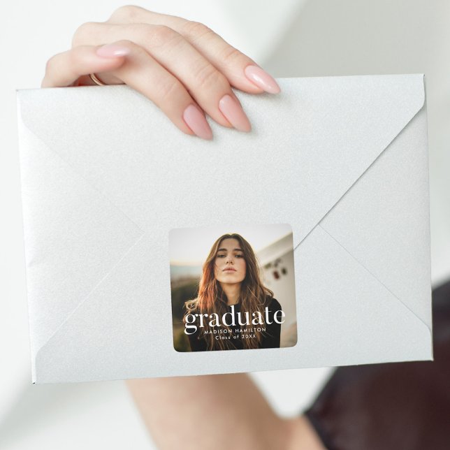 Adesivo Quadrado Graduação de Fotos Moderna (Criador carregado)