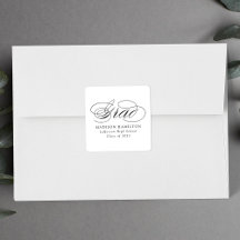 Graduação Elegante de Caligrafia Negra