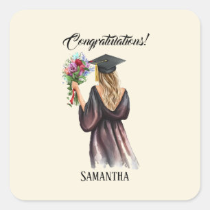 Adesivo Quadrado Graduação Personalizada por Aquarela (11)