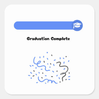 Adesivo Quadrado Graduation Complete | Sticker | Phone | Laptop