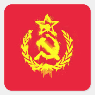 Adesivo Quadrado Graffiti Hammer & Sickle Stickers