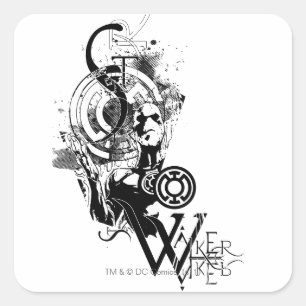 Adesivo Quadrado Gráfico azul 2 da lanterna