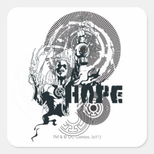 Adesivo Quadrado Gráfico azul 4 da lanterna