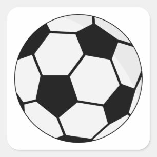 Adesivo Quadrado Gráfico de Bola de Futebol Clássico Fã de Esportes