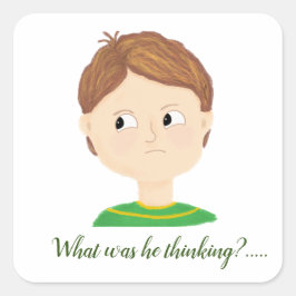 Adesivo Quadrado Gráfico de Emoções de Meus Sentimentos