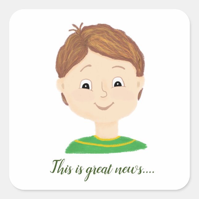 Adesivo Quadrado Gráfico de Emoções de Meus Sentimentos (Frente)