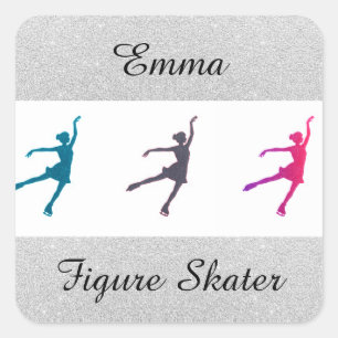 Adesivo Quadrado Gráfico de Faísca de Prata de Pé