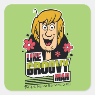 Adesivo Quadrado Gráfico de "Igual ao Homem de Groovy"