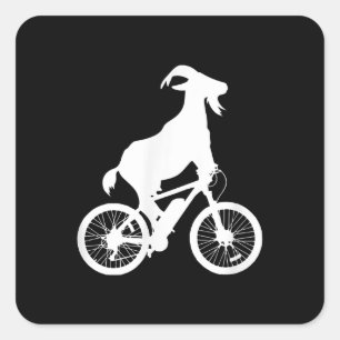 Adesivo Quadrado Gráfico de Pão-de-Ouro Engraçado de Cabra Engra