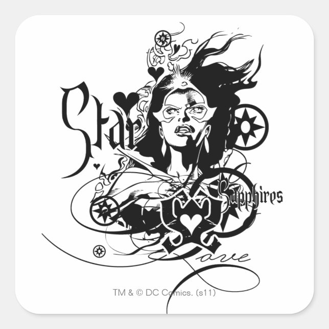 Adesivo Quadrado Gráfico de Sapphire Estrela 7 (Frente)