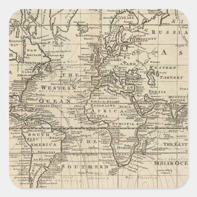 Adesivo Quadrado Gráfico mundial (Frente)