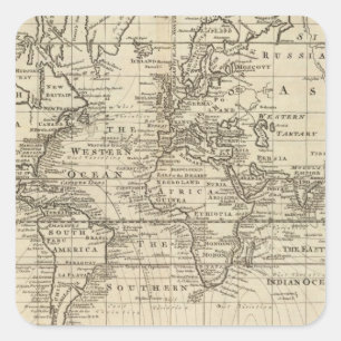 Adesivo Quadrado Gráfico mundial