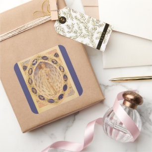 Adesivo Quadrado Gráfico Zodíaco Celestial Antiquado, Astrologia Vi