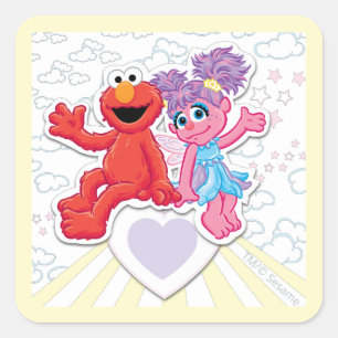 Adesivo Quadrado Gráficos de Abby & Elmo