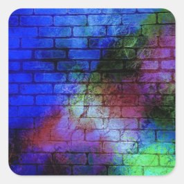 Adesivo Quadrado Grafite de parede