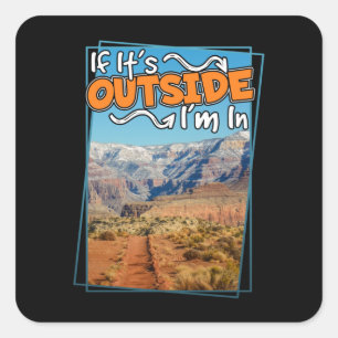 Adesivo Quadrado Grand Canyon, se está lá fora, estou dentro