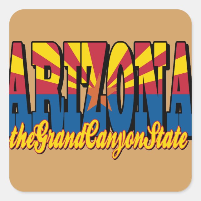 Adesivo Quadrado Grand Canyon State (Frente)