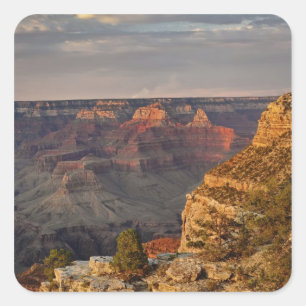 Adesivo Quadrado Grand Canyon visto da borda sul ao pôr do sol, 2
