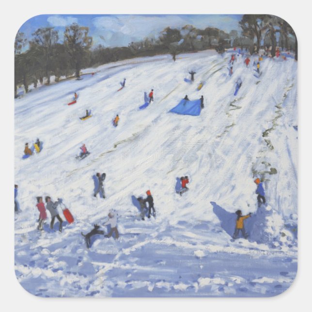 Adesivo Quadrado Grande boneco de neve Chatsworth 2012 (Frente)