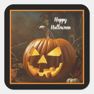 Adesivo Quadrado Grande Coleção de Halloween de Pumpkin
