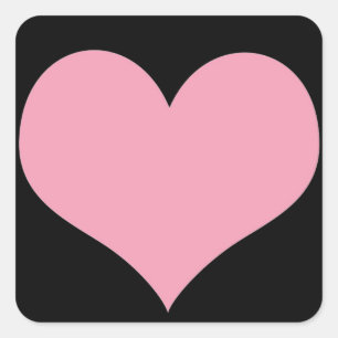 Adesivo Quadrado Grande Coração de Amor Rosa