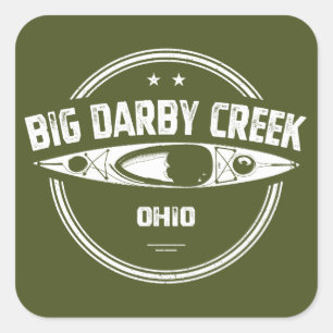 Adesivo Quadrado Grande Darby Creek Ohio Caiaque
