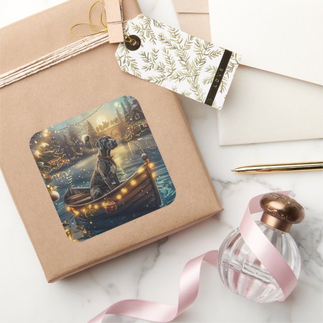 Adesivo Quadrado Grande Dia de Natal Festivo (Presentear)