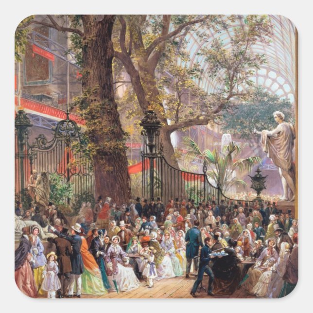 Adesivo Quadrado Grande exposição, 1851: interior (Frente)