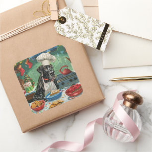 Adesivo Quadrado Grande Férias Dane Baking: Natal Festivo