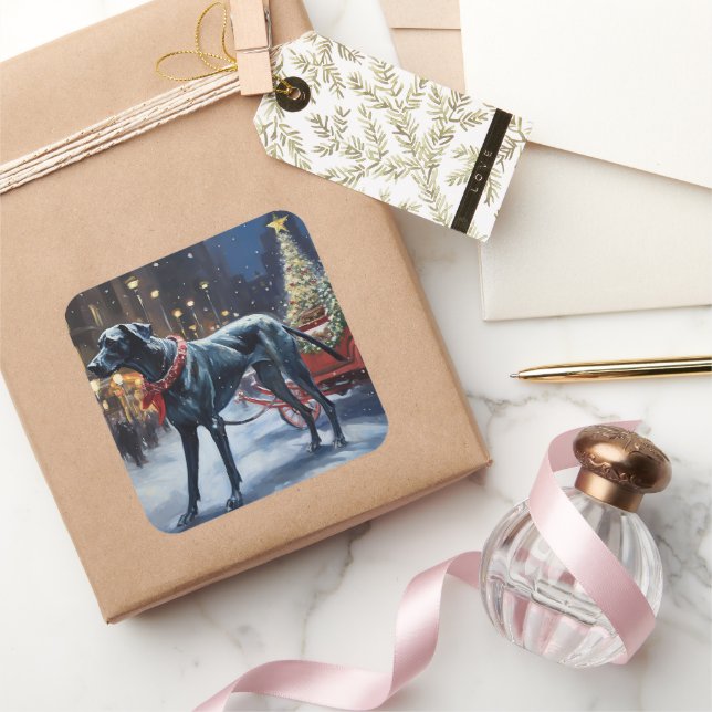 Adesivo Quadrado Grande Fesason de Natal Dane (Presentear)