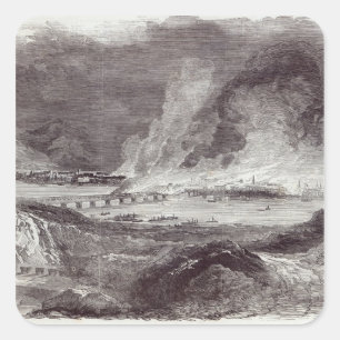 Adesivo Quadrado Grande fogo em Pittsburgh