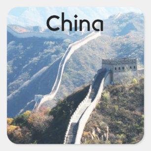 Adesivo Quadrado Grande Muralha de China