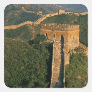 Adesivo Quadrado Grande Muralha serpenteando pela montanha, China