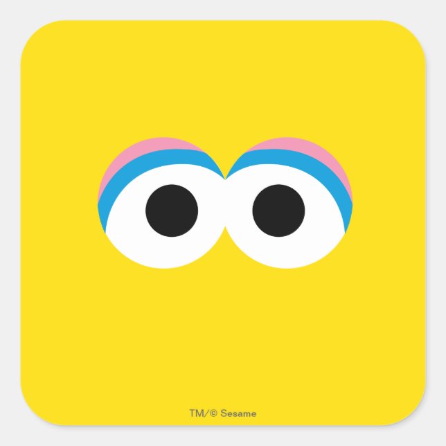 Adesivo Quadrado Grande Rosto De Pássaro (Frente)