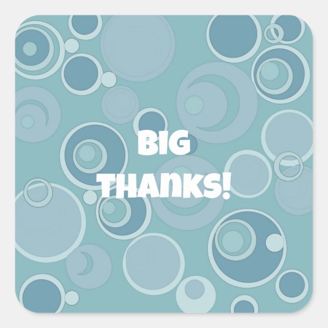 Adesivo Quadrado Grandes Bolhas De Bublegum Em Qualquer Lugar Vivo  (Frente)